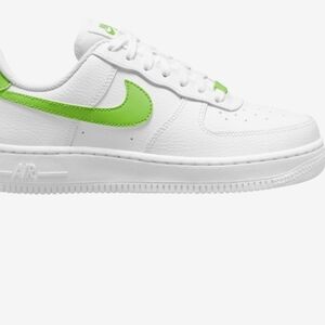 Nike Air Force 1 lime green and white New